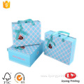Drawer styles gift box with ribbon handle